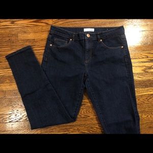 LOFT dark wash skinny jeans